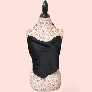 Rue 21 crop top back tie with heart straps size large